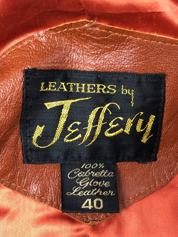 【中古品】【メンズ】 Lewis Leathers ルイスレザー LEATHERS BY JEFFERY レザー バイ ジェフリー 70’s LEATHER COAT 70年代 レザーコート ヴィンテージ アウター 146-260319-rt-03-tag サイズ：40 カラー：ブラウン 万代Net店