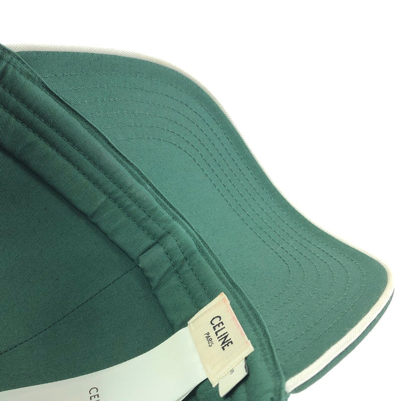 【中古品】【メンズ】 CELINE セリーヌ TRIOMPHE LOGO MESH CAP 2AUN8969P トリオンフロゴ メッシュキャップ 帽子 183-260401-na-14-tag サイズ：S カラー：グリーン 万代Net店
