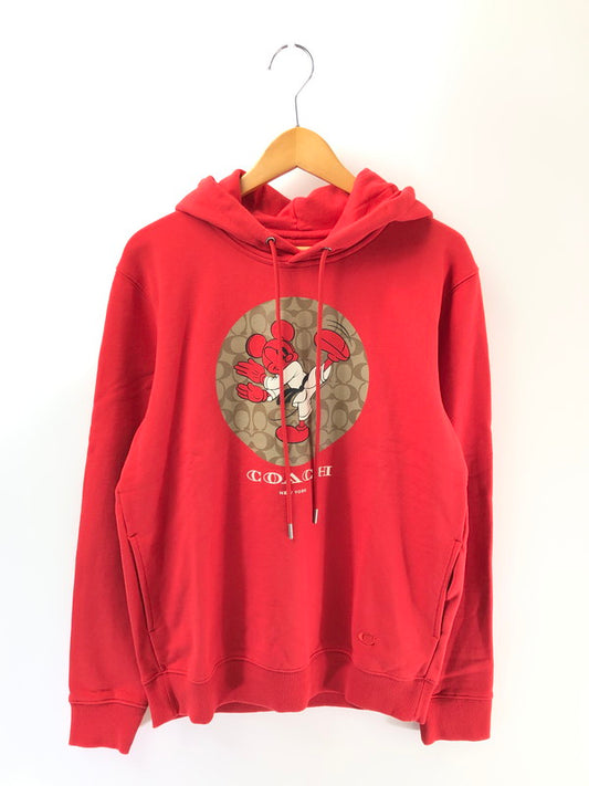 【中古美品】【メンズ】 COACH コーチ × DISNEY ディズニー MICKEY HOODIE RED 2887 ミッキー フーディー パーカー 141-260313-rt-17-tag サイズ：S カラー：レッド 万代Net店
