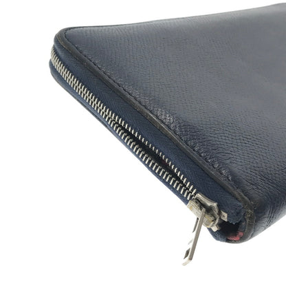 【現状渡し品】【メンズ】 HERMES エルメス AZAP LONG SILK’IN アザップロング シルクイン ラウンドファスナー 財布 181-260430-yy-17-tag カラー：ネイビー 万代Net店