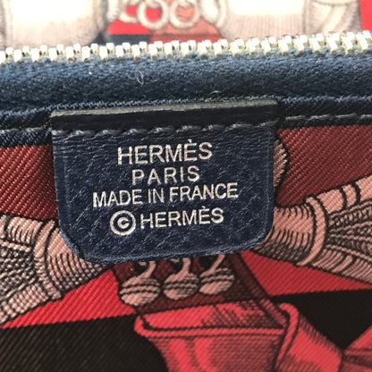 【現状渡し品】【メンズ】 HERMES エルメス AZAP LONG SILK’IN アザップロング シルクイン ラウンドファスナー 財布 181-260430-yy-17-tag カラー：ネイビー 万代Net店
