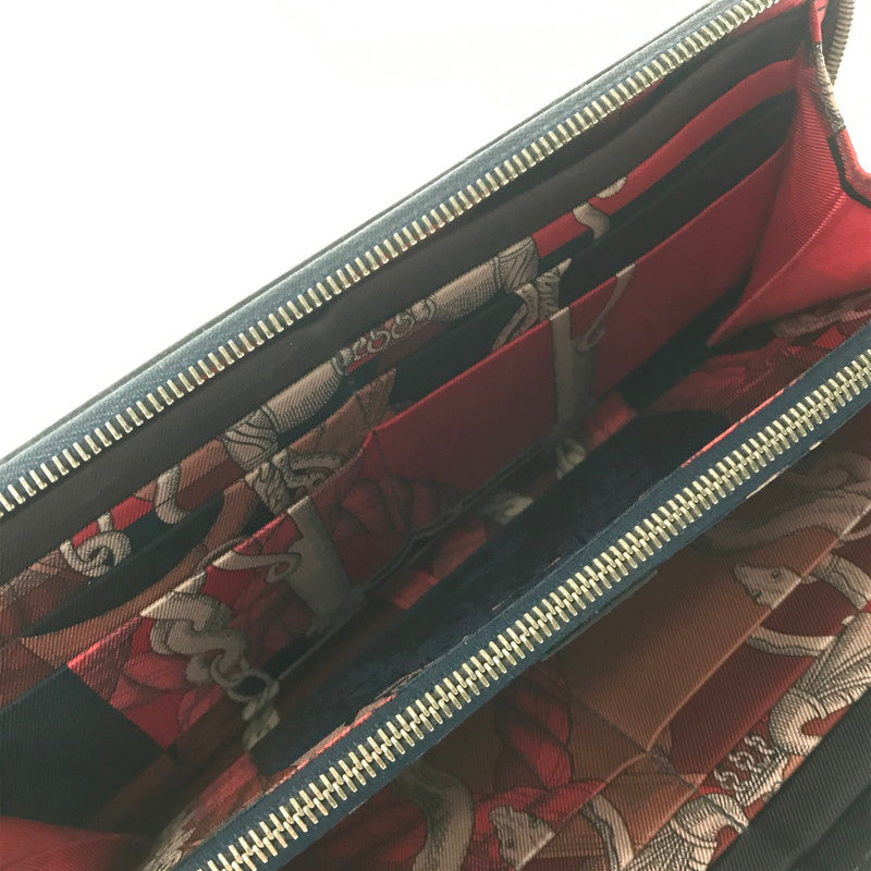 【現状渡し品】【メンズ】 HERMES エルメス AZAP LONG SILK’IN アザップロング シルクイン ラウンドファスナー 財布 181-260430-yy-17-tag カラー：ネイビー 万代Net店
