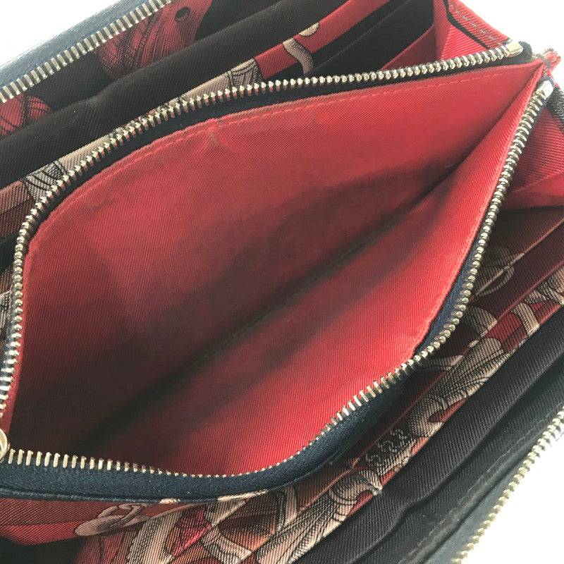 【現状渡し品】【メンズ】 HERMES エルメス AZAP LONG SILK’IN アザップロング シルクイン ラウンドファスナー 財布 181-260430-yy-17-tag カラー：ネイビー 万代Net店
