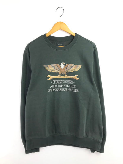 【中古品】【メンズ】 BRIXTON ブリクストン EAGLE SWEATSHIRT 22638 イーグルスウェットシャツ 142-260313-rt-05-tag サイズ：L カラー：グリーン系 万代Net店