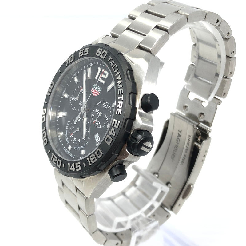 【中古品】【メンズ】 TAG HEUER タグホイヤー FORMULA 1 CHRONOGRAPH CAZ1010.BA0842 フォーミュラ1 クロノグラフ デイトクォーツ 腕時計 195-260312-yy-01-tag カラー：シルバー/ブラック 万代Net店
