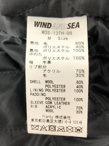 【中古品】【メンズ】 WIND AND SEA ウィン ダンシー VARSITY JACKET WDS-13TH-08 バーシティー ジャケット アウター 142-260319-rt-06-tag サイズ：M カラー：ネイビー 万代Net店