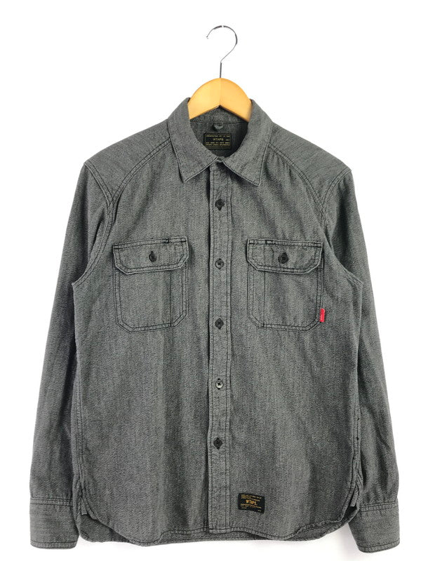【中古品】【メンズ】 WTAPS ダブルタップス 15SS EX30-COLLECTION L/S SHIRT 151GWDT-SHM10 長袖シャツ 142-260328-na-11-tag サイズ：2 カラー：グレー系 万代Net店