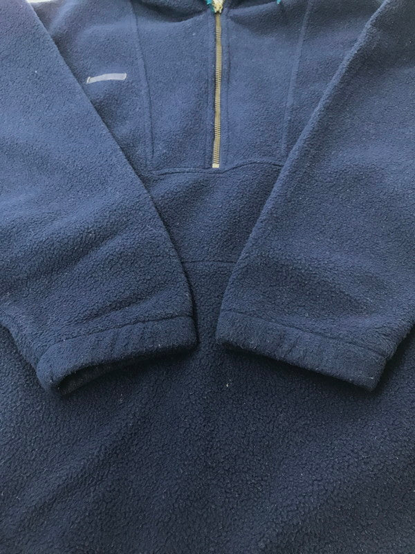 【中古品】【メンズ】 Columbia コロンビア FLEECE ANORAK PARKA USA製 フリースアノラックパーカー ライトアウター 146-260408-rt-19-tag サイズ：L カラー：ネイビー 万代Net店