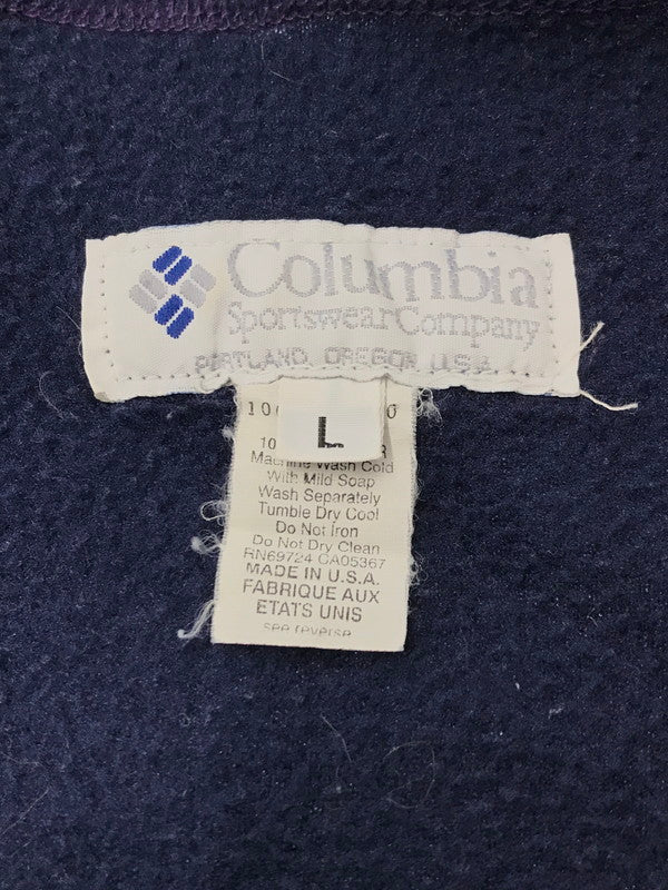 【中古品】【メンズ】 Columbia コロンビア FLEECE ANORAK PARKA USA製 フリースアノラックパーカー ライトアウター 146-260408-rt-19-tag サイズ：L カラー：ネイビー 万代Net店