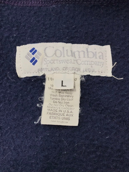 【中古品】【メンズ】 Columbia コロンビア FLEECE ANORAK PARKA USA製 フリースアノラックパーカー ライトアウター 146-260408-rt-19-tag サイズ：L カラー：ネイビー 万代Net店