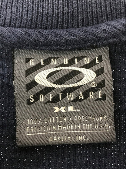 【現状渡し品】【メンズ】 OAKLEY オークリー 00's THERMAL LONG－SLEEVED POLO SHIRT 2000年代 サーマル 長袖 ポロシャツ 146-260408-rt-10-tag サイズ：XL カラー：ネイビー 万代Net店