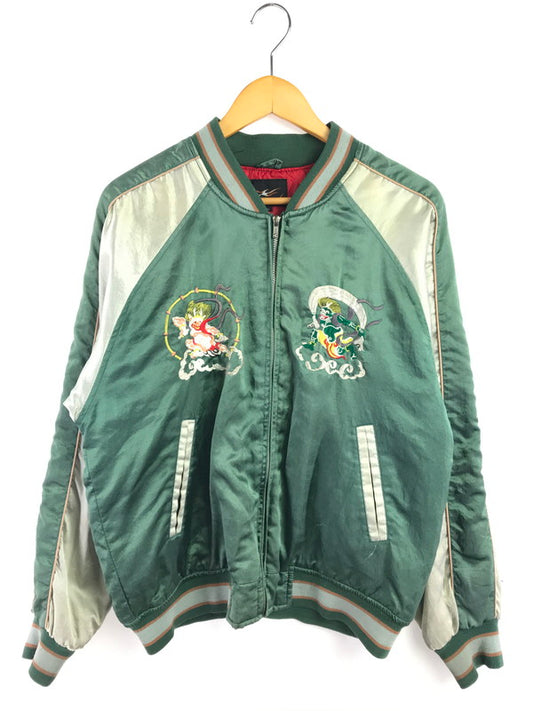 【中古品】 MS:NICX SIXX ニック シックス FUJIN RAIJIN SUKAJAN 風神雷神 スカジャン アウター 145-260328-rt-09-tag サイズ：M カラー：グリーン系 万代Net店