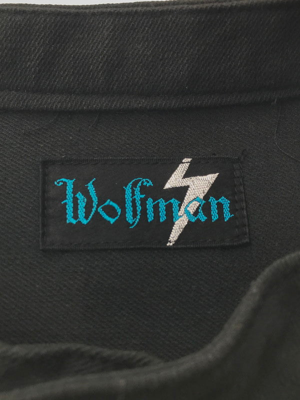 【中古品】 WOLFMAN ウルフマン 80～90’s HALF BUTTON FRINGE SHIRT GM251-50005B ハーフボタン フリンジ シャツ トップス 145-260402-rt-02-tag サイズ：表記なし 下記参照 カラー：ブラック 万代Net店