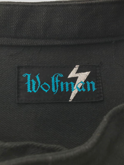 【中古品】 WOLFMAN ウルフマン 80～90’s HALF BUTTON FRINGE SHIRT GM251-50005B ハーフボタン フリンジ シャツ トップス 145-260402-rt-02-tag サイズ：表記なし 下記参照 カラー：ブラック 万代Net店