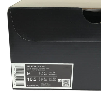 【中古美品】【メンズ】 NIKE ナイキ AIR FORCE 1 '07 FZ3592-259 エアフォース 1 スニーカー 靴 160-260321-na-01-tag サイズ：27cm US 9 カラー：CACAO WOW/SAIL-COCONUT MILK 万代Net店