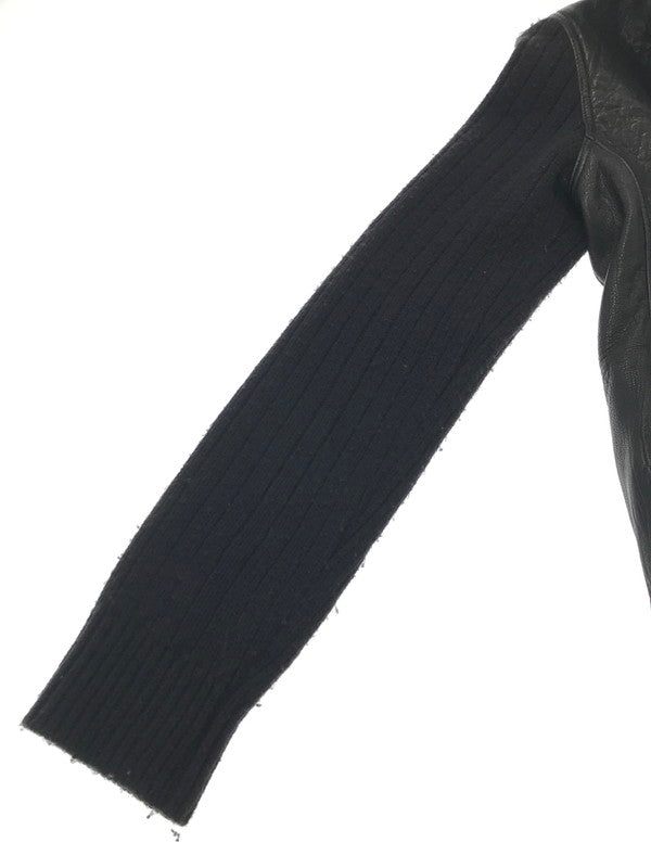 【中古品】【メンズ】 THEE OLD CIRCUS サーカス ARM RIB KNIT HOODED RIDERS JACKET CL-005 アーム リブニット フーデッド ライダース ジャケット 147-260416-rt-07-tag サイズ：1 カラー：ブラック 万代Net店