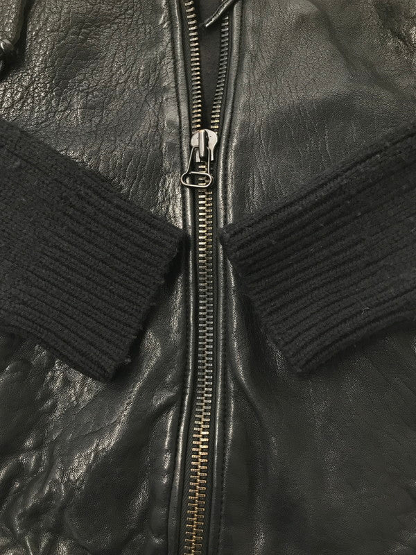【中古品】【メンズ】 THEE OLD CIRCUS サーカス ARM RIB KNIT HOODED RIDERS JACKET CL-005 アーム リブニット フーデッド ライダース ジャケット 147-260416-rt-07-tag サイズ：1 カラー：ブラック 万代Net店