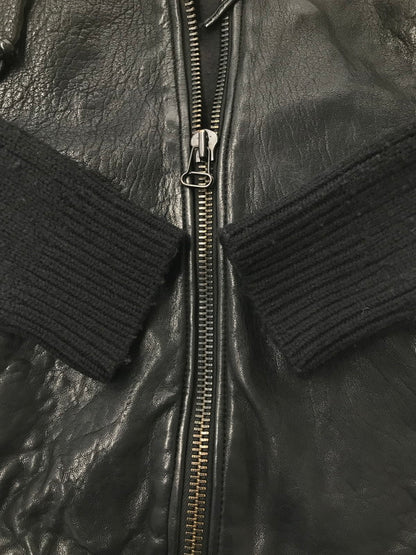 【中古品】【メンズ】 THEE OLD CIRCUS サーカス ARM RIB KNIT HOODED RIDERS JACKET CL-005 アーム リブニット フーデッド ライダース ジャケット 147-260416-rt-07-tag サイズ：1 カラー：ブラック 万代Net店