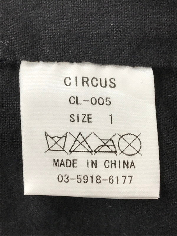 【中古品】【メンズ】 THEE OLD CIRCUS サーカス ARM RIB KNIT HOODED RIDERS JACKET CL-005 アーム リブニット フーデッド ライダース ジャケット 147-260416-rt-07-tag サイズ：1 カラー：ブラック 万代Net店