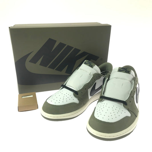 【中古美品】【メンズ】 NIKE ナイキ AIR JORDAN 1 LOW OG HQ6998-200 エアジョーダン 1 ロー スニーカー 靴 160-260411-na-01-tagh サイズ：28.5cm US 10.5 カラー：MEDIUM OLIVE AND SUMMIT WHITE 万代Net店