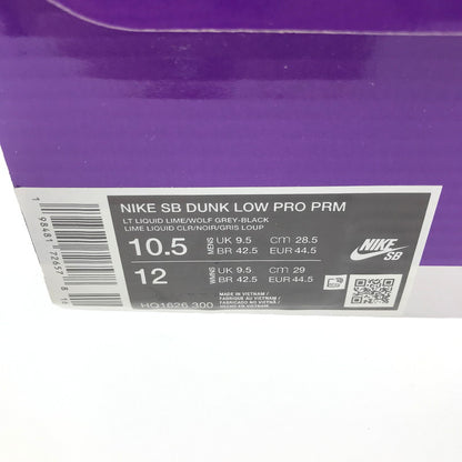 【中古美品】【メンズ】 NIKE SB ナイキエスビー DUNK LOW PRO PRM HQ1626-300 ダンク ロー プロ プレミアム スニーカー 靴 160-260323-yy-09-tag サイズ：28.5cm/US10.5 カラー：LT LOQUID LIME/WOLF GREY/BLACK 万代Net店