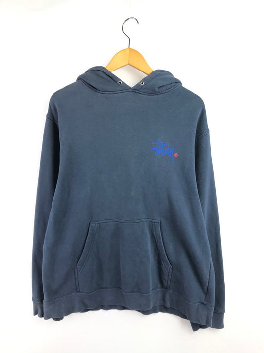 【中古品】【メンズ】 OLD STUSSY 00's VINTAGE LOGO PRINT HOODIE 00年代 ヴィンテージ ロゴ プリント フーディー パーカー トップス 142-260323-yy-15-tag サイズ：L カラー：ネイビー 万代Net店