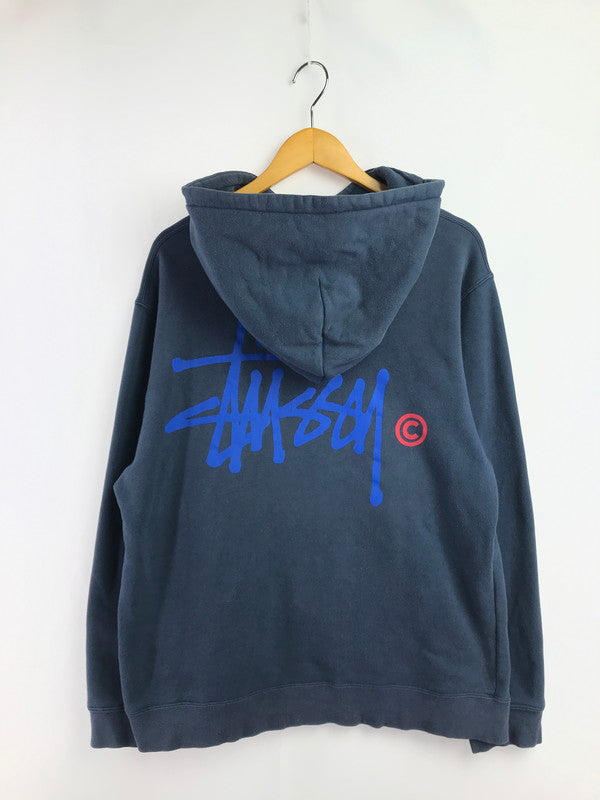 【中古品】【メンズ】 OLD STUSSY 00's VINTAGE LOGO PRINT HOODIE 00年代 ヴィンテージ ロゴ プリント フーディー パーカー トップス 142-260323-yy-15-tag サイズ：L カラー：ネイビー 万代Net店
