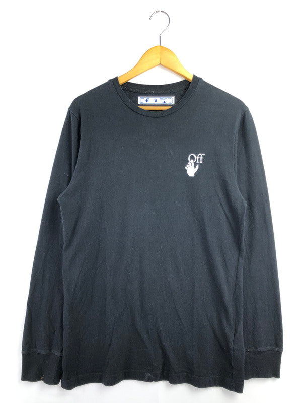 【中古品】【メンズ】 OFF-WHITE オフホワイト 20AW PASCAL ARROW L/S TEE OMAB001F20FAB002 パスカル アロー 長袖Tシャツ 142-260325-rt-14-tag サイズ：M カラー：ブラック 万代Net店