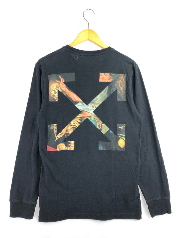 【中古品】【メンズ】 OFF-WHITE オフホワイト 20AW PASCAL ARROW L/S TEE OMAB001F20FAB002 パスカル アロー 長袖Tシャツ 142-260325-rt-14-tag サイズ：M カラー：ブラック 万代Net店