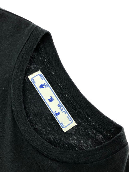 【中古品】【メンズ】 OFF-WHITE オフホワイト 20AW PASCAL ARROW L/S TEE OMAB001F20FAB002 パスカル アロー 長袖Tシャツ 142-260325-rt-14-tag サイズ：M カラー：ブラック 万代Net店