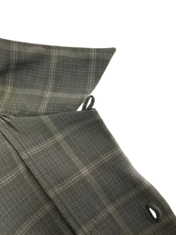 【現状渡し品】【メンズ】 WACKO MARIA ワコマリア L/S CHECK OPEN COLLAR SHIRT ロングスリーブ チェック オープンカラー シャツ 142-260325-rt-13-tag サイズ：S カラー：ブラック 万代Net店