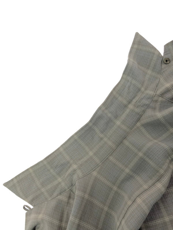 【現状渡し品】【メンズ】 WACKO MARIA ワコマリア L/S CHECK OPEN COLLAR SHIRT ロングスリーブ チェック オープンカラー シャツ 142-260325-rt-13-tag サイズ：S カラー：ブラック 万代Net店