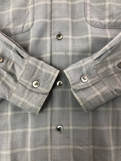 【現状渡し品】【メンズ】 WACKO MARIA ワコマリア L/S CHECK OPEN COLLAR SHIRT ロングスリーブ チェック オープンカラー シャツ 142-260325-rt-13-tag サイズ：S カラー：ブラック 万代Net店
