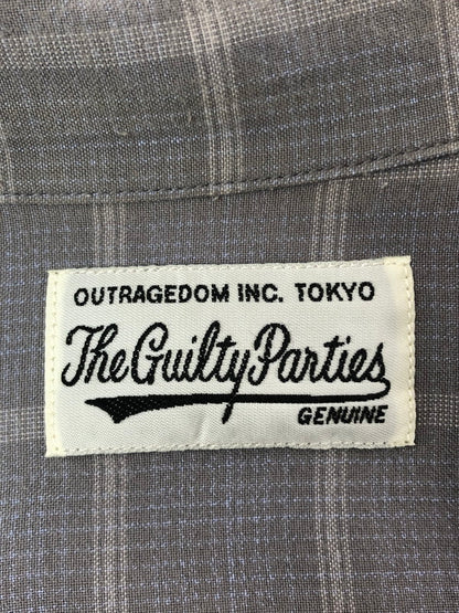 【現状渡し品】【メンズ】 WACKO MARIA ワコマリア L/S CHECK OPEN COLLAR SHIRT ロングスリーブ チェック オープンカラー シャツ 142-260325-rt-13-tag サイズ：S カラー：ブラック 万代Net店