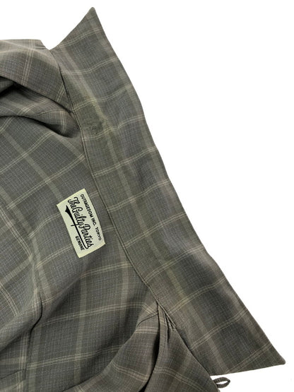 【現状渡し品】【メンズ】 WACKO MARIA ワコマリア L/S CHECK OPEN COLLAR SHIRT ロングスリーブ チェック オープンカラー シャツ 142-260325-rt-13-tag サイズ：S カラー：ブラック 万代Net店