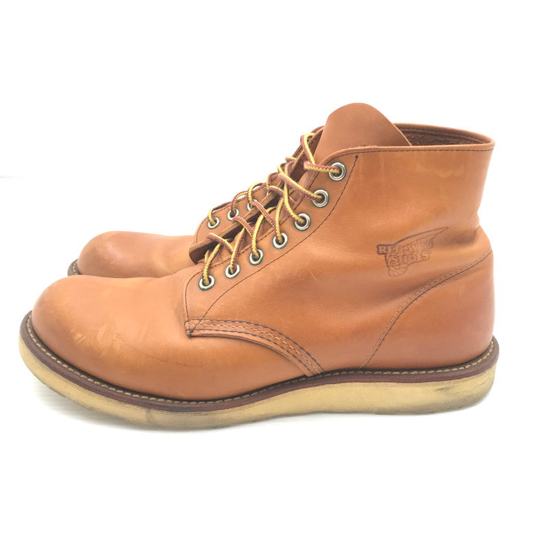 【中古品】【メンズ】 RED WING レッドウィング HERITAGE WORK 6 ROUND TOE BOOT 9107 ヘリテージワーク 6 ラウンド トゥ ブーツ 靴 164-260405-rt-06-tag サイズ：27.5cm US9 1/2 カラー：ブラウン 万代Net店
