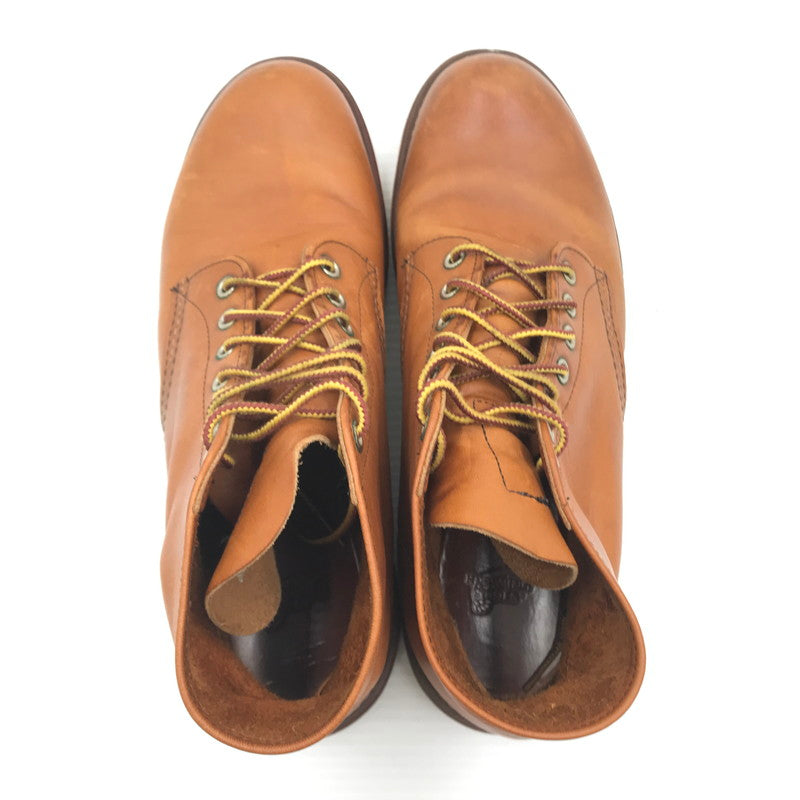 【中古品】【メンズ】 RED WING レッドウィング HERITAGE WORK 6 ROUND TOE BOOT 9107 ヘリテージワーク 6 ラウンド トゥ ブーツ 靴 164-260405-rt-06-tag サイズ：27.5cm US9 1/2 カラー：ブラウン 万代Net店