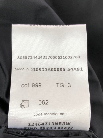 【中古品】【メンズ】 MONCLER モンクレール TRAVERSIER GIUBBOTTO J10911A00086 トラバーシエ ジャケット アウター 141-260325-rt-03-tag サイズ：3 カラー：ブラック 万代Net店