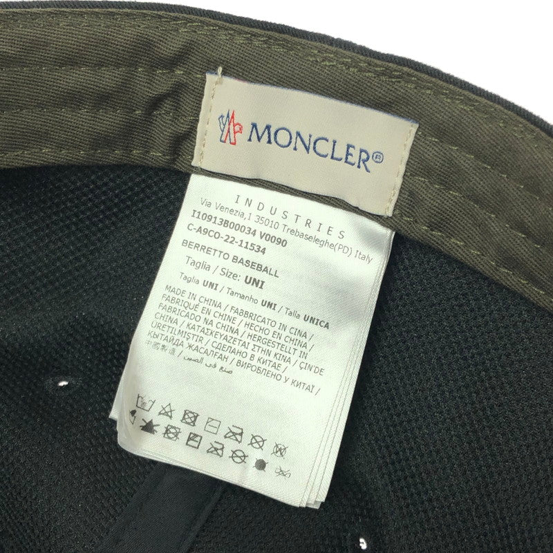【中古品】【メンズ】 MONCLER モンクレール BERRETTO BASEBALL CAP I10913B00034 ベレット ベースボール キャップ 帽子 185-260401-na-17-tag サイズ：UNI カラー：ブラック 万代Net店