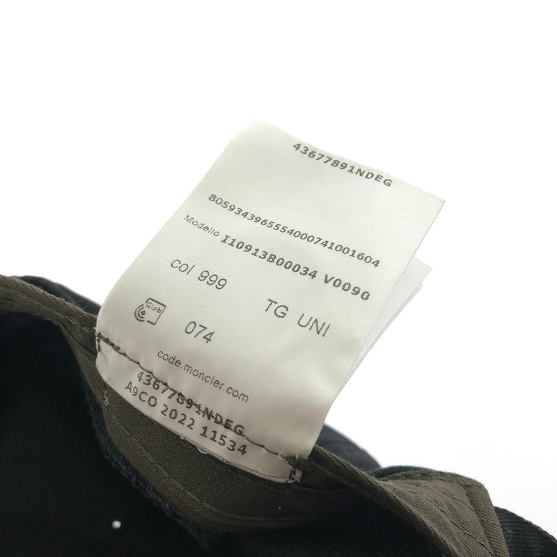 【中古品】【メンズ】 MONCLER モンクレール BERRETTO BASEBALL CAP I10913B00034 ベレット ベースボール キャップ 帽子 185-260401-na-17-tag サイズ：UNI カラー：ブラック 万代Net店