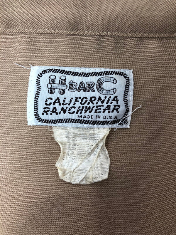 【中古品】【メンズ】 H BAR C エイチ バー シー 50～60's RAINBOW-STITCH WESTERN SHIRT 50～60年代 レインボーステッチ ウエスタンシャツ トップス 146-260809-rt-01-tagh サイズ：不明 下記参照 カラー：ブラウン 万代Net店