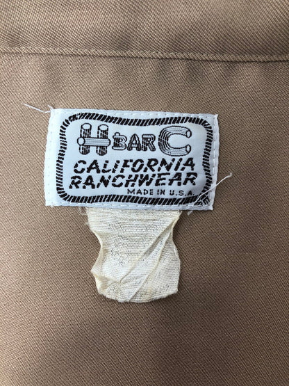 【中古品】【メンズ】 H BAR C エイチ バー シー 50～60's RAINBOW-STITCH WESTERN SHIRT 50～60年代 レインボーステッチ ウエスタンシャツ トップス 146-260809-rt-01-tagh サイズ：不明 下記参照 カラー：ブラウン 万代Net店