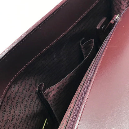 【現状渡し品】【メンズ】 CARTIER カルティエ マストライン ブリーフケース ビジネスバッグ カバン 180-260503-na-01-tagh カラー：ボルドー 万代Net店