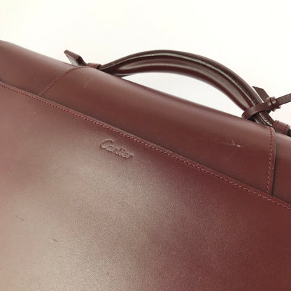 【現状渡し品】【メンズ】 CARTIER カルティエ マストライン ブリーフケース ビジネスバッグ カバン 180-260503-na-01-tagh カラー：ボルドー 万代Net店