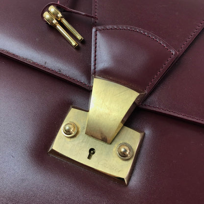 【現状渡し品】【メンズ】 CARTIER カルティエ マストライン ブリーフケース ビジネスバッグ カバン 180-260503-na-01-tagh カラー：ボルドー 万代Net店