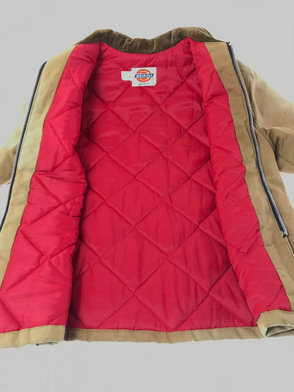 【現状渡し品】【メンズ】 DICKIES ディッキーズ 80S QUILTING LINER DUCK JACKET USA製 80年代 ダックジャケット アウター 146-260921-na-13-tagh サイズ：L カラー：ベージュ系 万代Net店