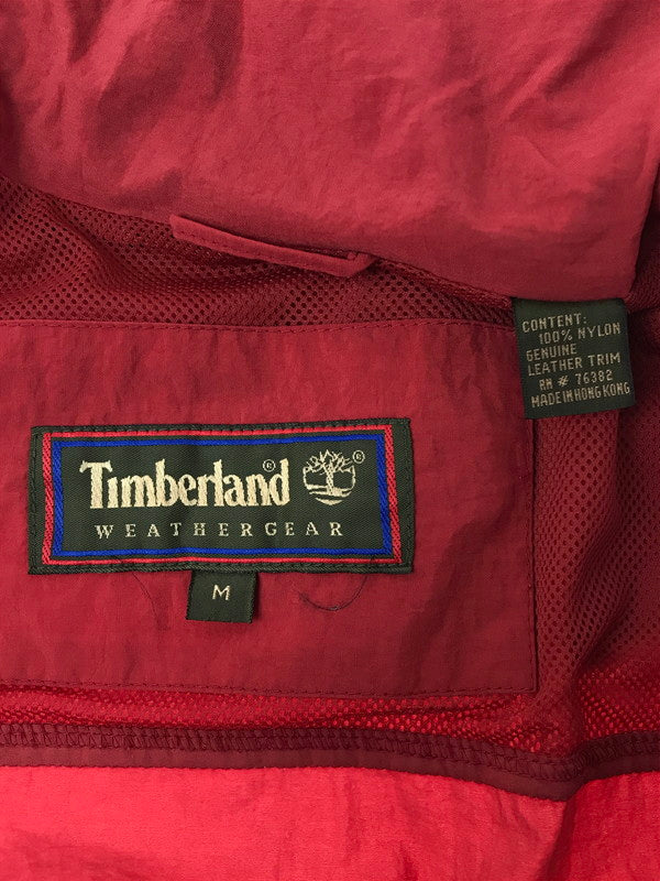 【中古品】【メンズ】 TIMBERLAND WEATHERGEAR NYLON JACKET RED ウェザー ギア ナイロン ジャケット ライトアウター 146-260820-rt-40-tag カラー：レッド 万代Net店
