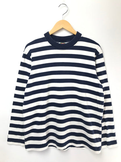 【中古品】【メンズ】 BARBARIAN バーバリアン HEAVY BORDER T-SHIRT ヘビー ボーダー Tシャツ 長袖Tシャツ トップス 146-260503-rt-03-tag サイズ：M カラー：ネイビー/ホワイト 万代Net店
