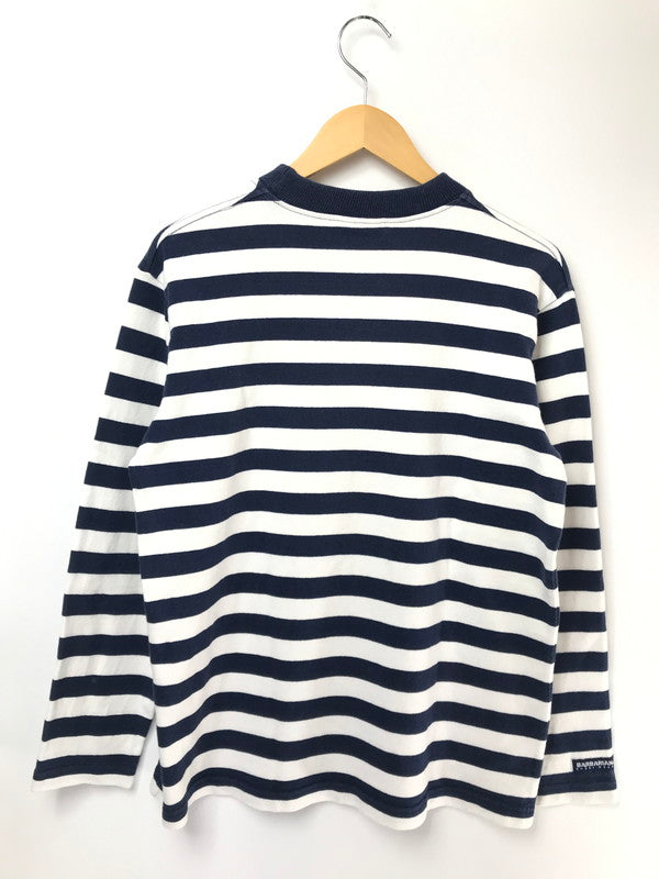 【中古品】【メンズ】 BARBARIAN バーバリアン HEAVY BORDER T-SHIRT ヘビー ボーダー Tシャツ 長袖Tシャツ トップス 146-260503-rt-03-tag サイズ：M カラー：ネイビー/ホワイト 万代Net店