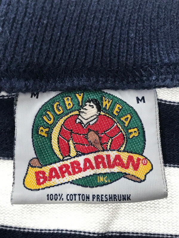 【中古品】【メンズ】 BARBARIAN バーバリアン HEAVY BORDER T-SHIRT ヘビー ボーダー Tシャツ 長袖Tシャツ トップス 146-260503-rt-03-tag サイズ：M カラー：ネイビー/ホワイト 万代Net店